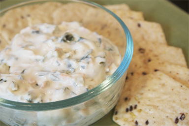 Kale and Spinach Yogurt Dip